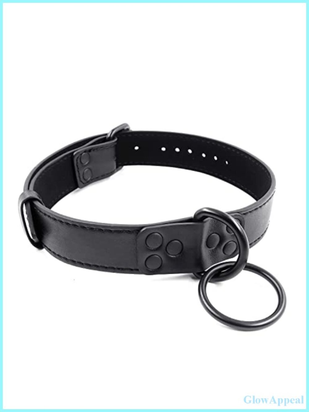 Faux Leather O-Rings Pendant Choker Collar Punk Gothic Necklace Adjustable
